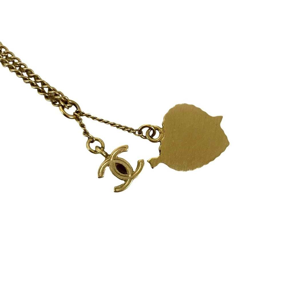 CHANEL Authentic Red Logo Necklace - Picture 4 of 6